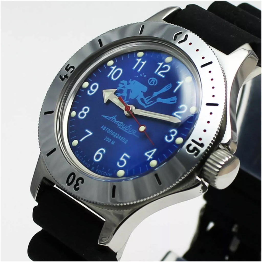 JAM TANGAN VOSTOK AMPHIBIA 120656 AUTOMATIC DIVER RUSIA