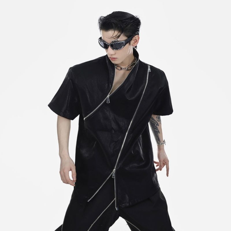 Kemeja Pria Variasi Zipper