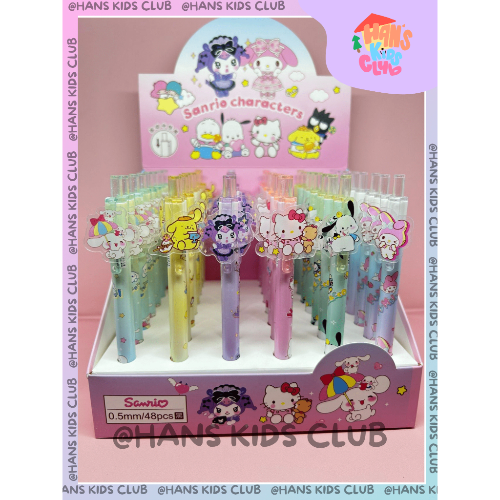 

PULPEN PEN GEL MEKANIK 0.5 KARAKTER LUCU SANRIO HELLO KITTY KUROMI MURAH