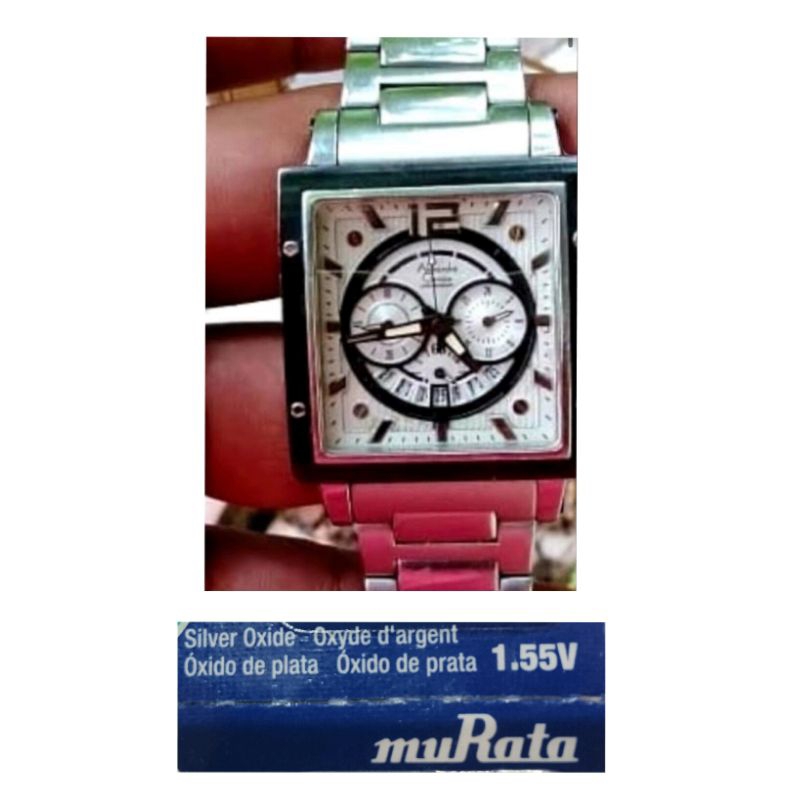 baterai jam tangan pria Alexandre Christie 6161Mc original