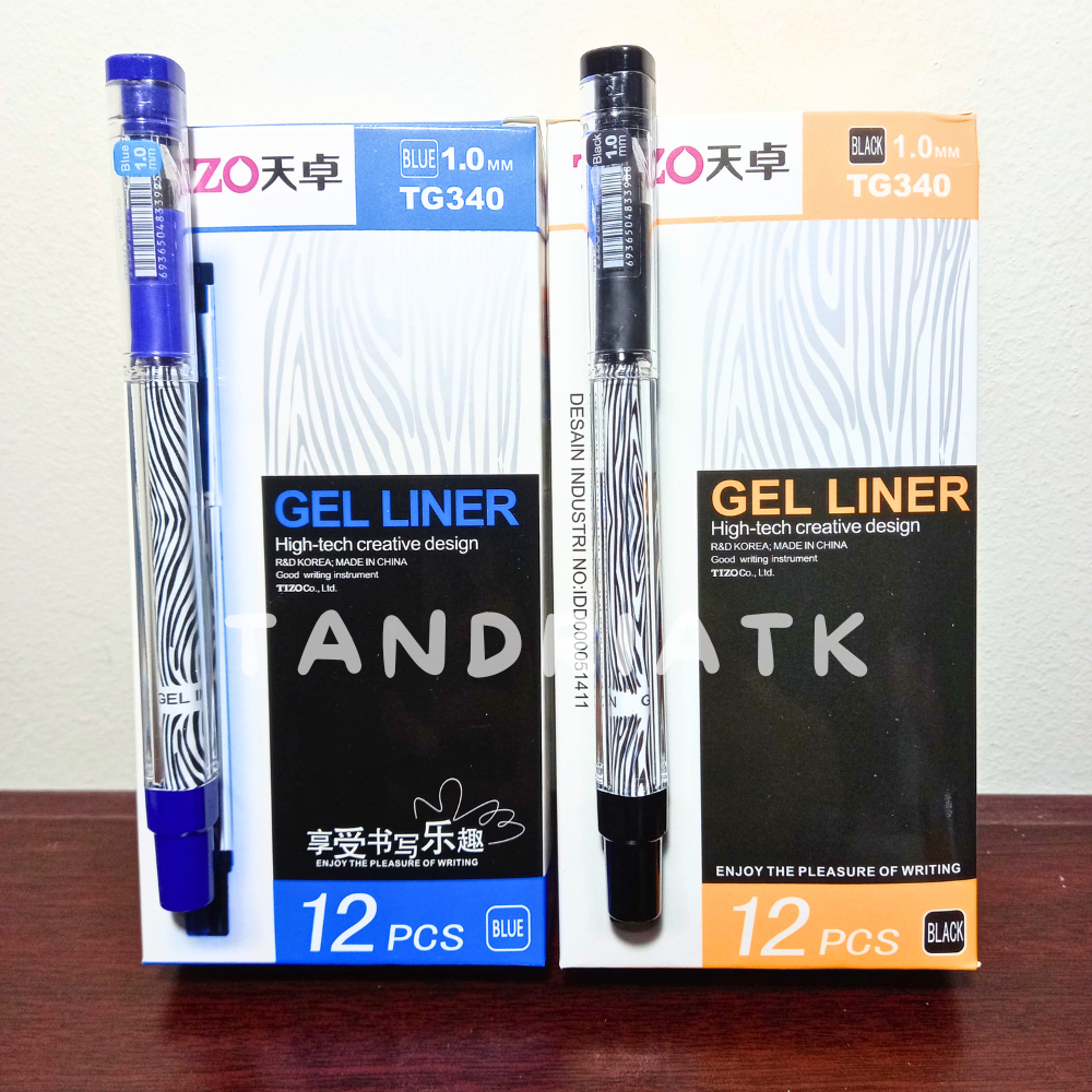 

RB [1 Lusin/ 12 Pcs] Gel Pen Tizo TG 340 1.0mm Pulpen Tizo TG 340 Pulpen Gel Tizo Gel Ink Pen Tizo