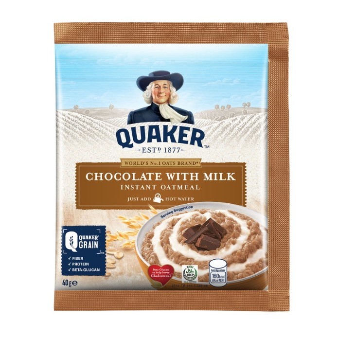 

Quaker Oatmeal Chocolate w/ Milk Sachet 40gr
