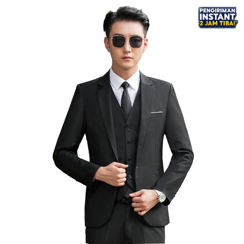 Parayu - Jas Blazer Pria Formal Kancing Satu Slim Fit