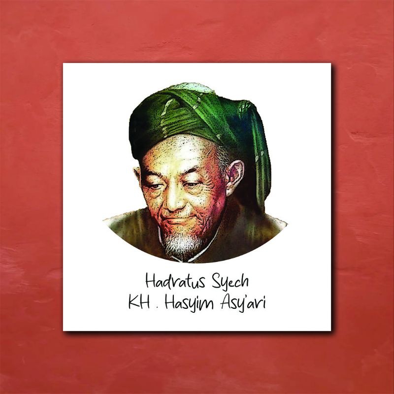 Poster KH Hasyim Asy'ari 20 x 20 cm - Pajangan Dinding KH Hasyim Asy'ari Wall Decor