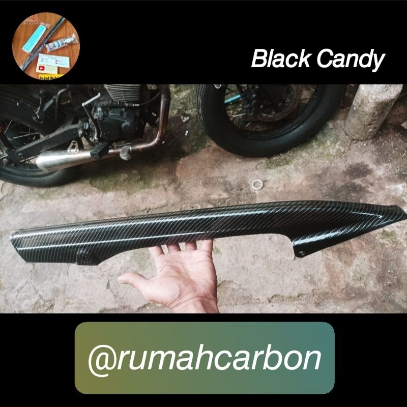Cover tutup rantai yamaha rx-king karbon black candy