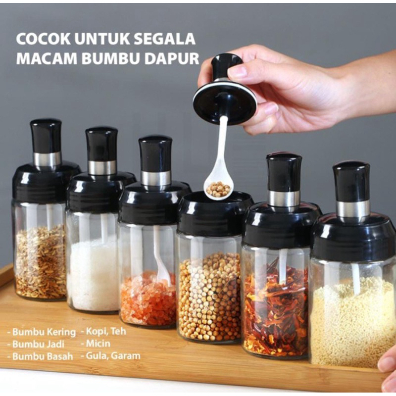 BOTOL BUMBU KACA + SENDOK