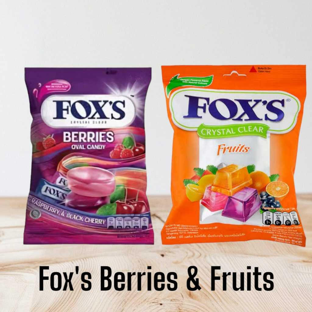 

PERMEN FOX'S RASA BERRIES & FRUITS BERAT 90 GRAM PER PACK / CEMILAN / PERMEN