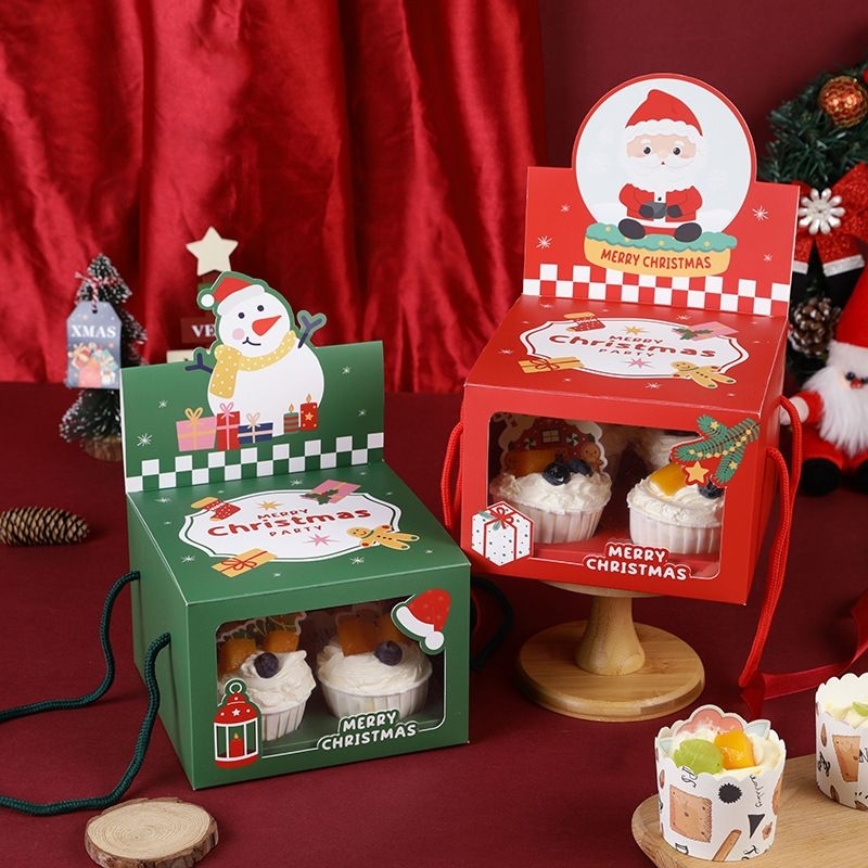 

Box 4 Cupcakes Natal/ Kotak Cupcake Import Christmas/ Dus Cupcake Natal