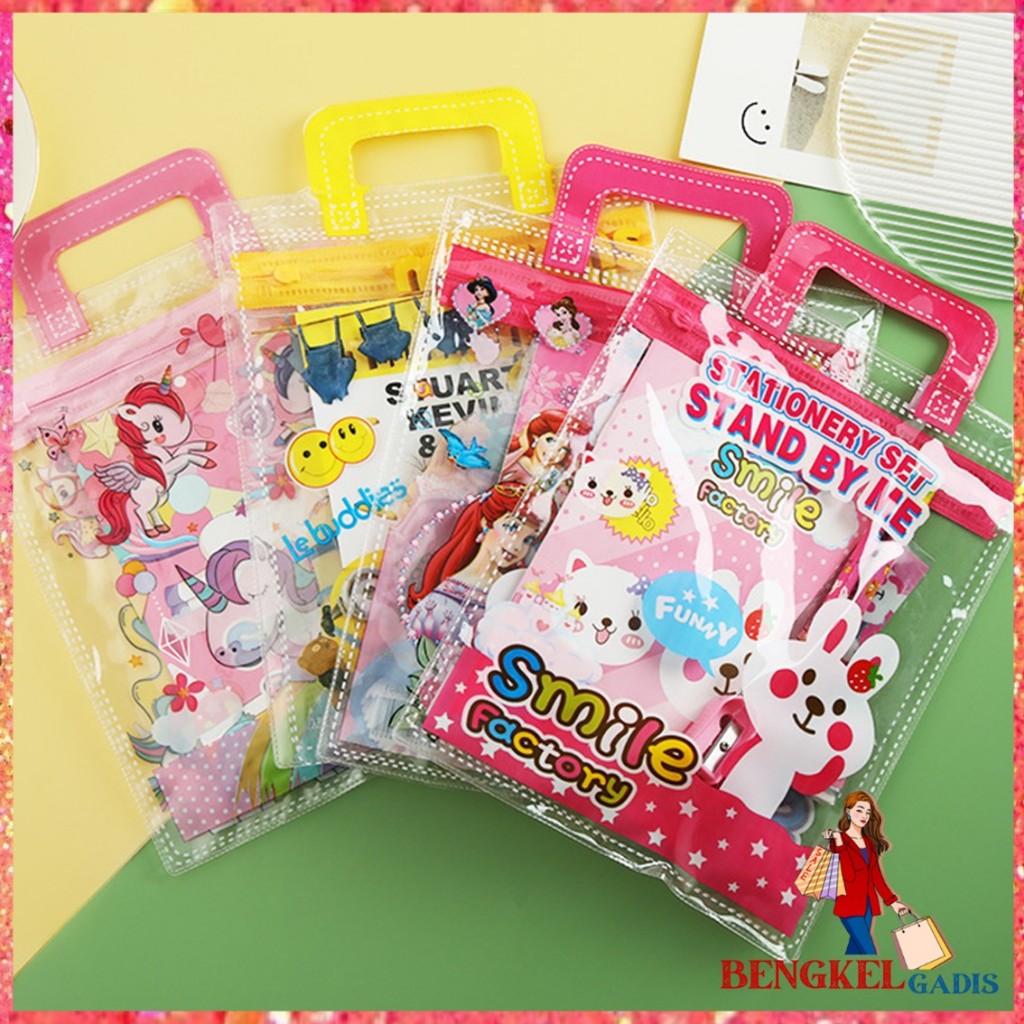 

BG Alat Tulis Set 6IN1 Stationery Set Lucu Karakter Kartun Perlengkapan Sekolah Anak-Anak TK Souvenir Ulang Tahun Anak Alat Tulis Birthday Souvenir Hampers 6 IN 1