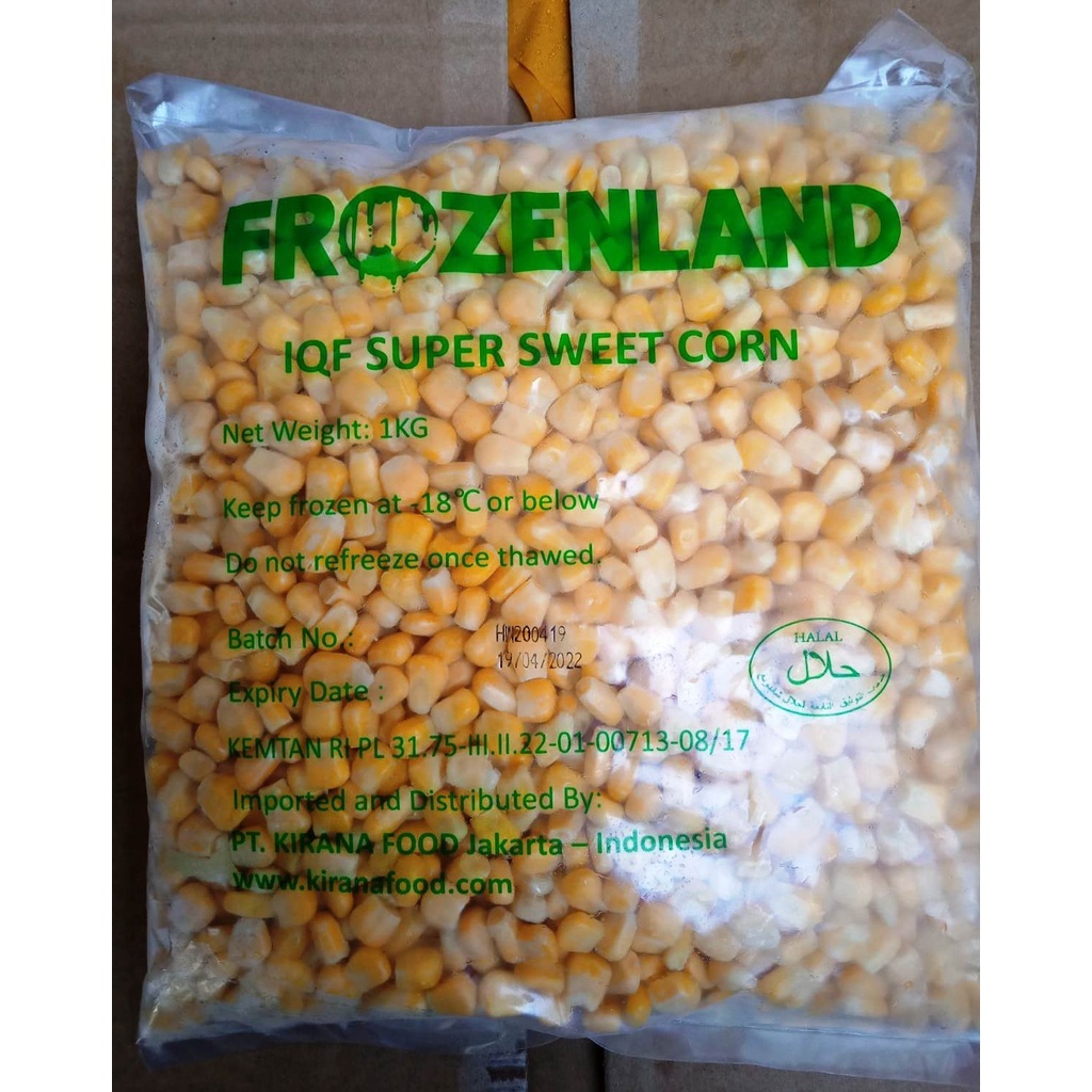 

RB FROZENLAND KERNEL CORN/JAGUNG PIPIL 1 KG