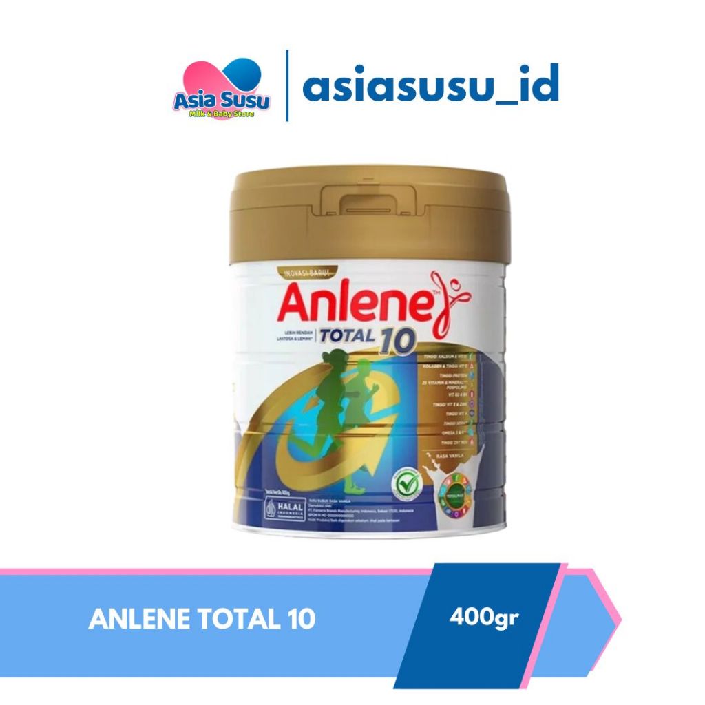 

ANLENE TOTAL 10 VANILA 400GR / 800GR (SUSU KESEHATAN TULANG OTOT DEWASA TINGGI NUTRISI)