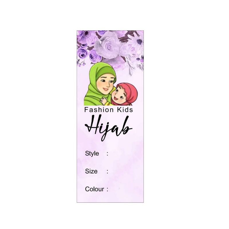 

HANG TAG HIJAB B uk 8.5 x 3.3 cm isi 100 pcs