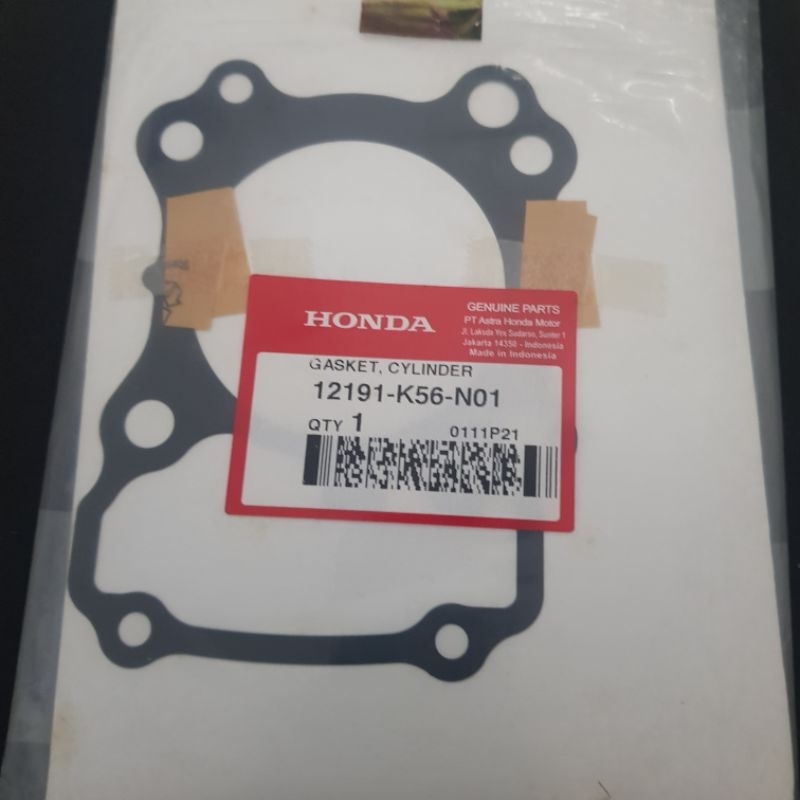 GASKET PAKING BLOK K56 SONIC 150R CBR 150R LED ORI AHM