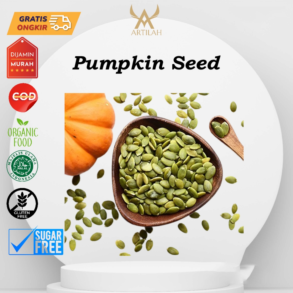 

Salted Pumpkin Seed 100 gram Pumpkin Matang Asin biji labu camilan sehat / pepita