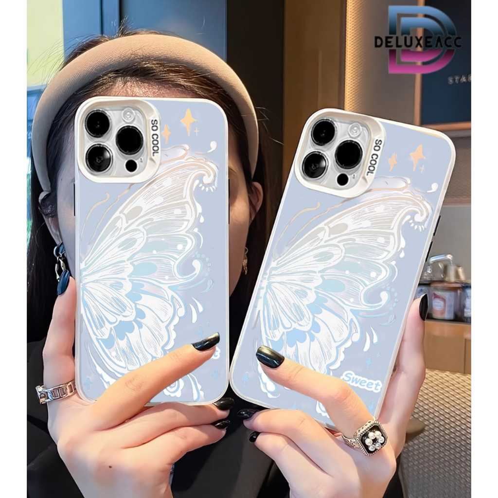 Ss903 Premium Silikon Imd Hologram Blue Butterfly FOR OPPO A57 2022 A77S A58 A78 A71 A74 A95 A78 4G 