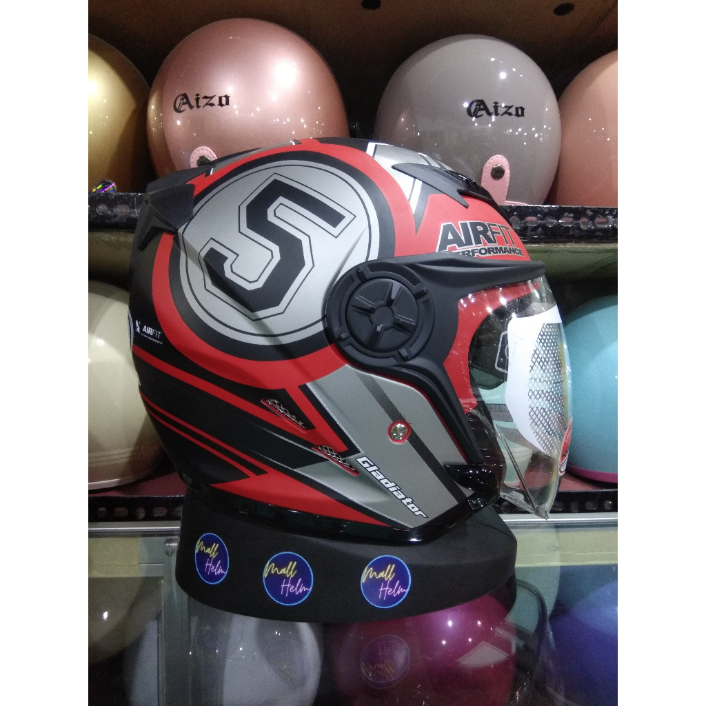 HELM NHK GLADIATOR MOTIF JUMPER DOUBLE VISOR