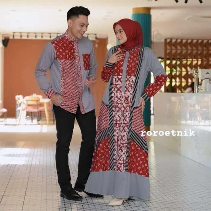Gamis Batik Couple Modern Premium