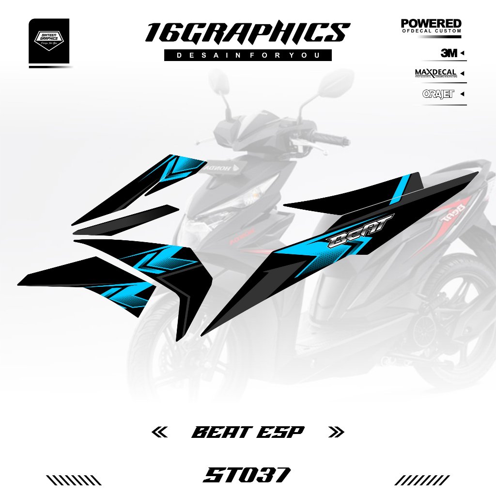 Striping Beat Fi Esp New 2016 2017 2018 2019 - Stiker Beat Esp Fi