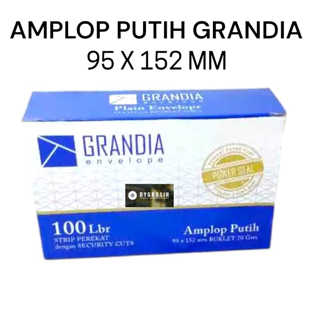 

DY ~ AMPLOP PUTIH POLOS SEDANG 104 GRANDIA ISI 100 LEMBAR kualitas paperline ( sudah ada lem ) PROMO !!!