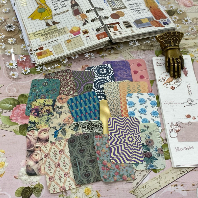 

Vintage Pastel Background Deco Stiker untuk Journal Bujo Scrapbook