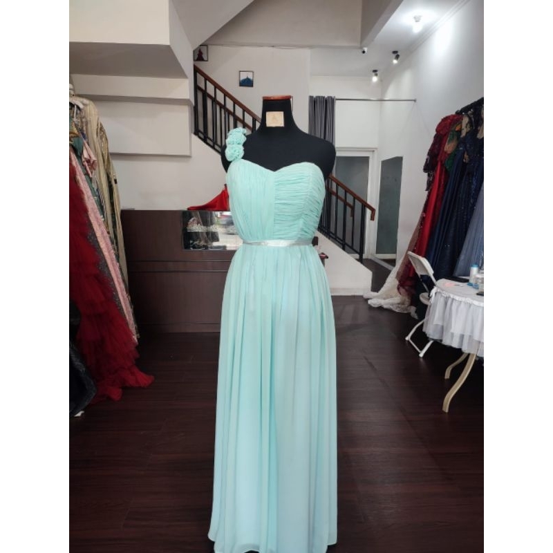 dress bridesmaid warna hijau,mint