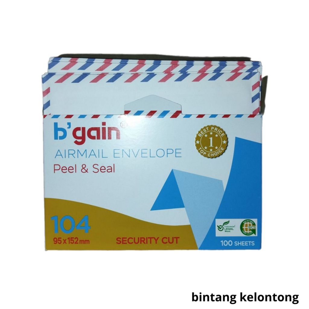 

Amplop Airmail Putih / Amplop bgain Perekat Ukuran 104