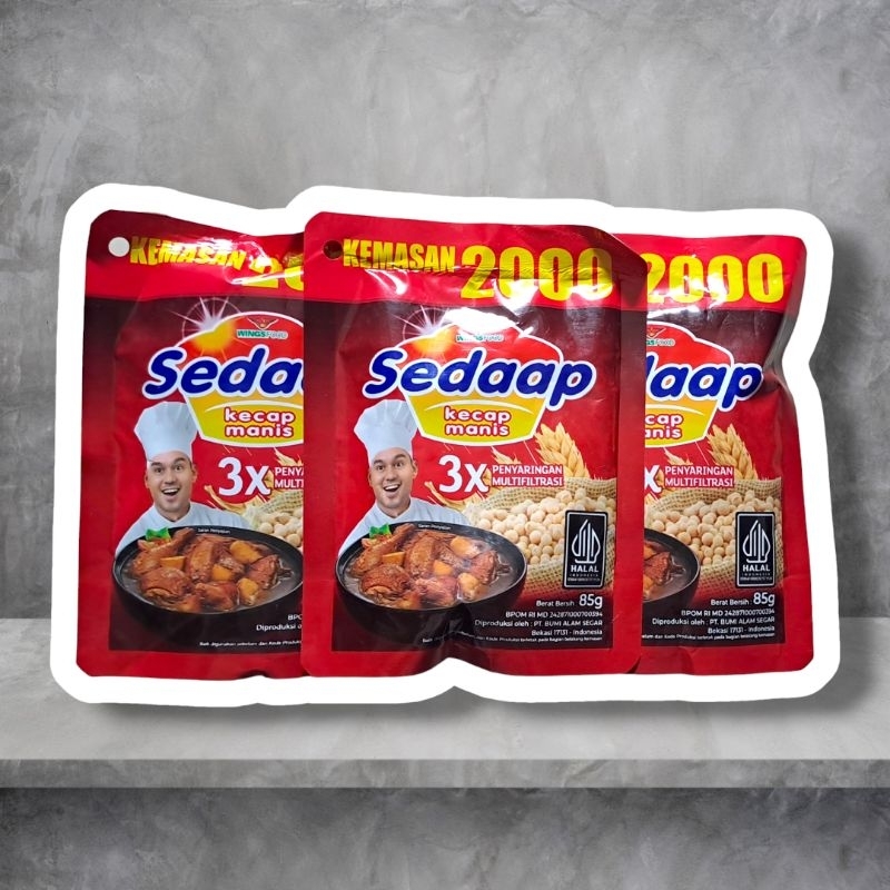 

Kecap Manis Sedaap Kemasan Ekonomis 2000 ( 85 g )