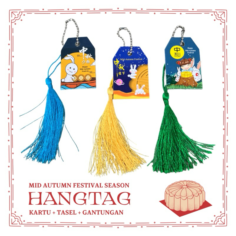 

Isi 5 set hangtag mooncake tag kue bulan mid autumn festival