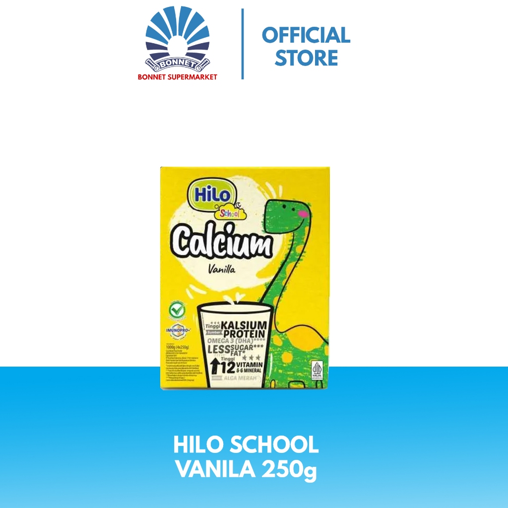 

HiLo School Vanilla 250g - Susu Tinggi Kalsium Lebih Rendah Lemak