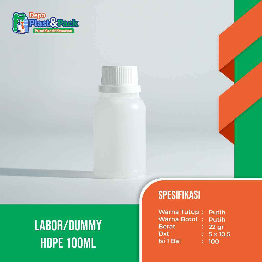 [COD] Botol Labor/Dummy HDPE - Botol Labor Plastik HDPE 100ml