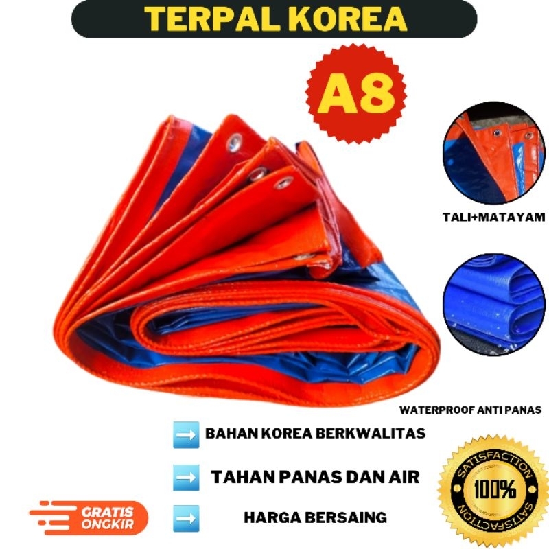 Terpal plastik Ukuran 4x6 meter Lembaran Ketebalan A8 dan A5 Berkualitas, Terpaulin Terpal plastik T