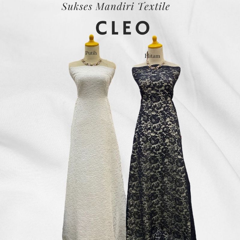 [CLEO] Brukat Lembut Warna Navy Orange Pink Cream Milo Silver Purple Maroon | Harga ½ meter = 50 cm 