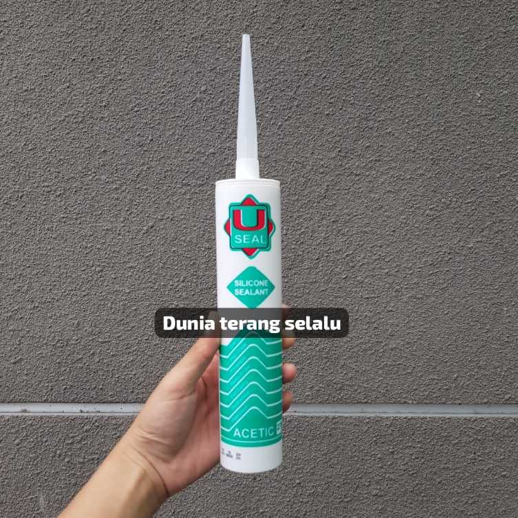 

Lem Botol U-SEAL Silicone Sealant Acetic Multi Purpose 270 gr - White / Clear / Black Lem Tabung Asam USEAL