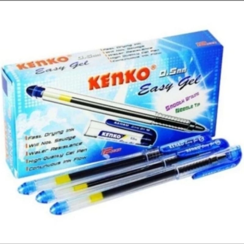 

Pulpen Ballpoint pen gel Kenko easy gel harga 1 Lusin isi 12 pcs