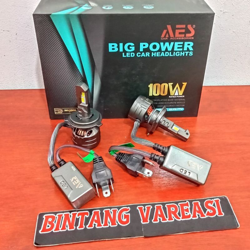 LAMPU TURBO AES P5 LED HEADLIGHT BIG POWER 100 WAT PREMIUM QUALITY MEREK AES