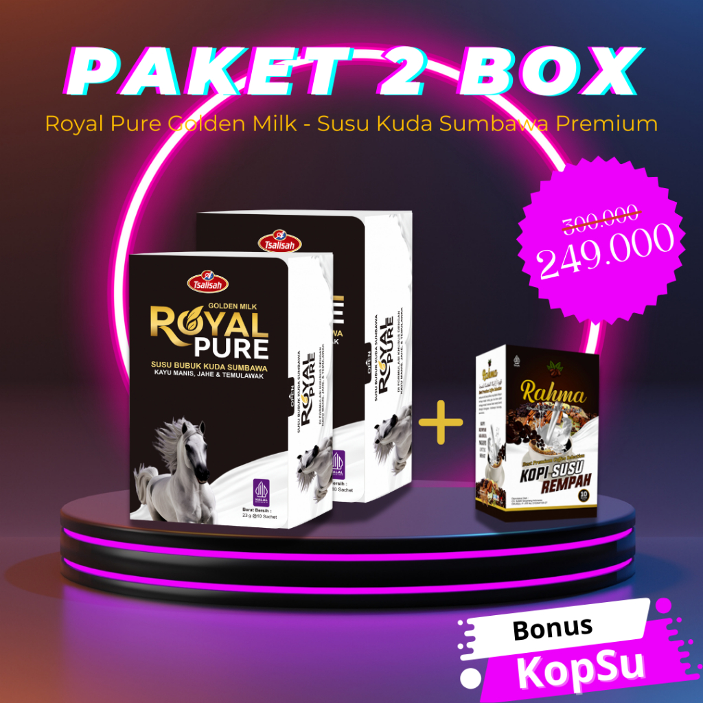 

[PAKET 2 BOX] ROYAL PURE SUSU KUDA SUMBAWA PREMIUM