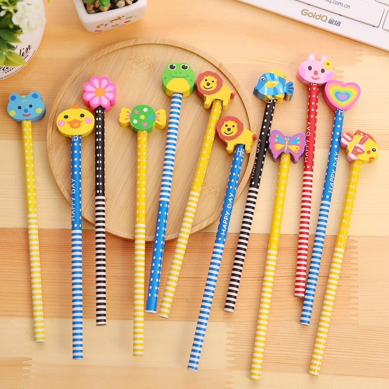 

Pensil Karakter + Penghapus Pensil Lucu Fancy Pensil Unik Karakter Souvenir