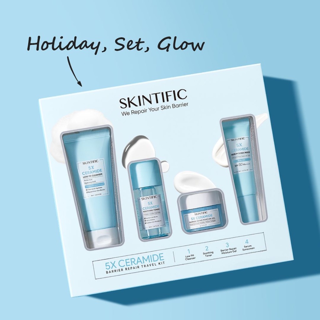 Skintific 5X Ceramide Travel Kit & MSH Niacinamide Brightening Travel Kit