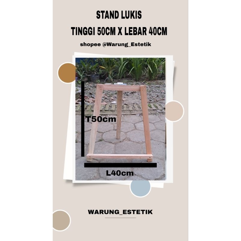 

Stand Lukis Sterofoam / Stand Lukis Mini / Easel Lukis Teripod Kayu / Stand Lukis T50xL40