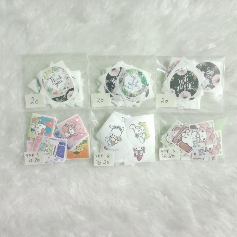 

Sticker Seal Thankyou & Sanrio isi 20