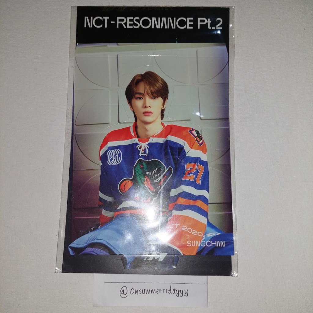Pc Sungchan resonance lenticular hologram standee pt 2 official and good conditions album nct photoc