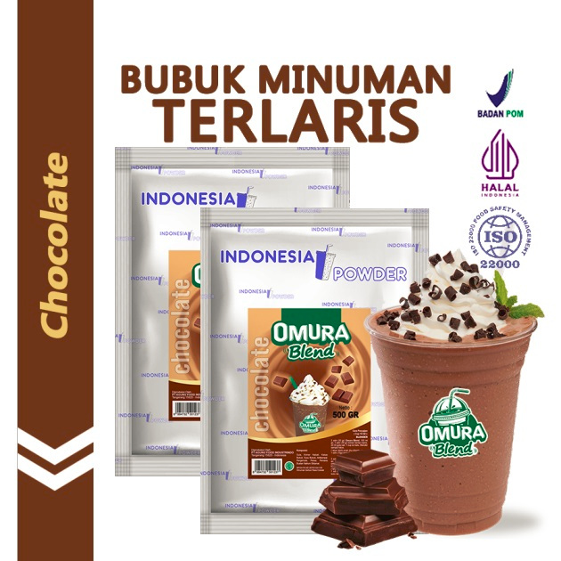 

[Bundle 2Bag x 500gr] Rasa Chocolate Bubuk Minuman Premium Merk Omura Blend (Mix Gula)