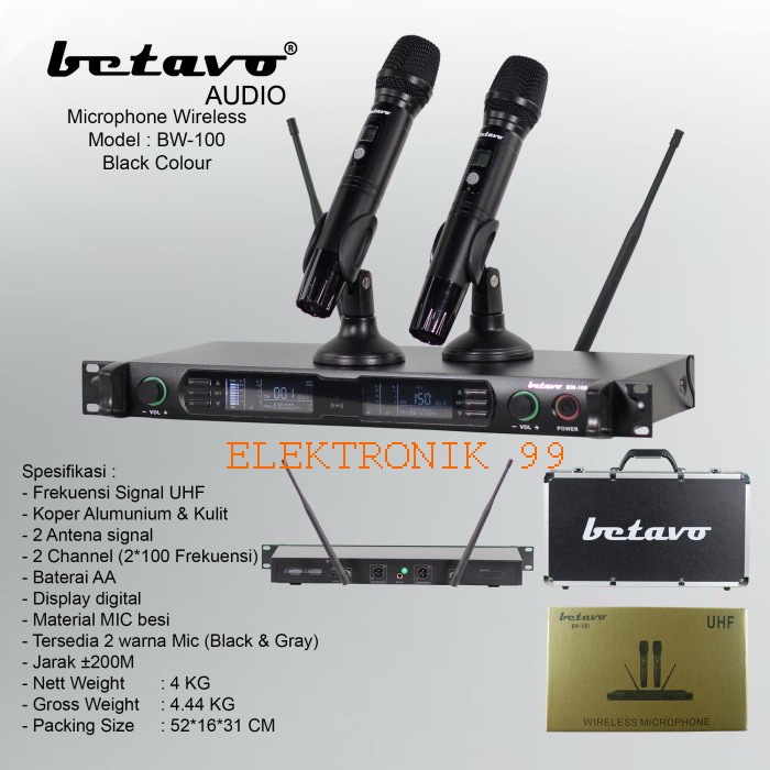 MIC WIRELESS BETAVO BW 100 MICROPHONE WIRELESS