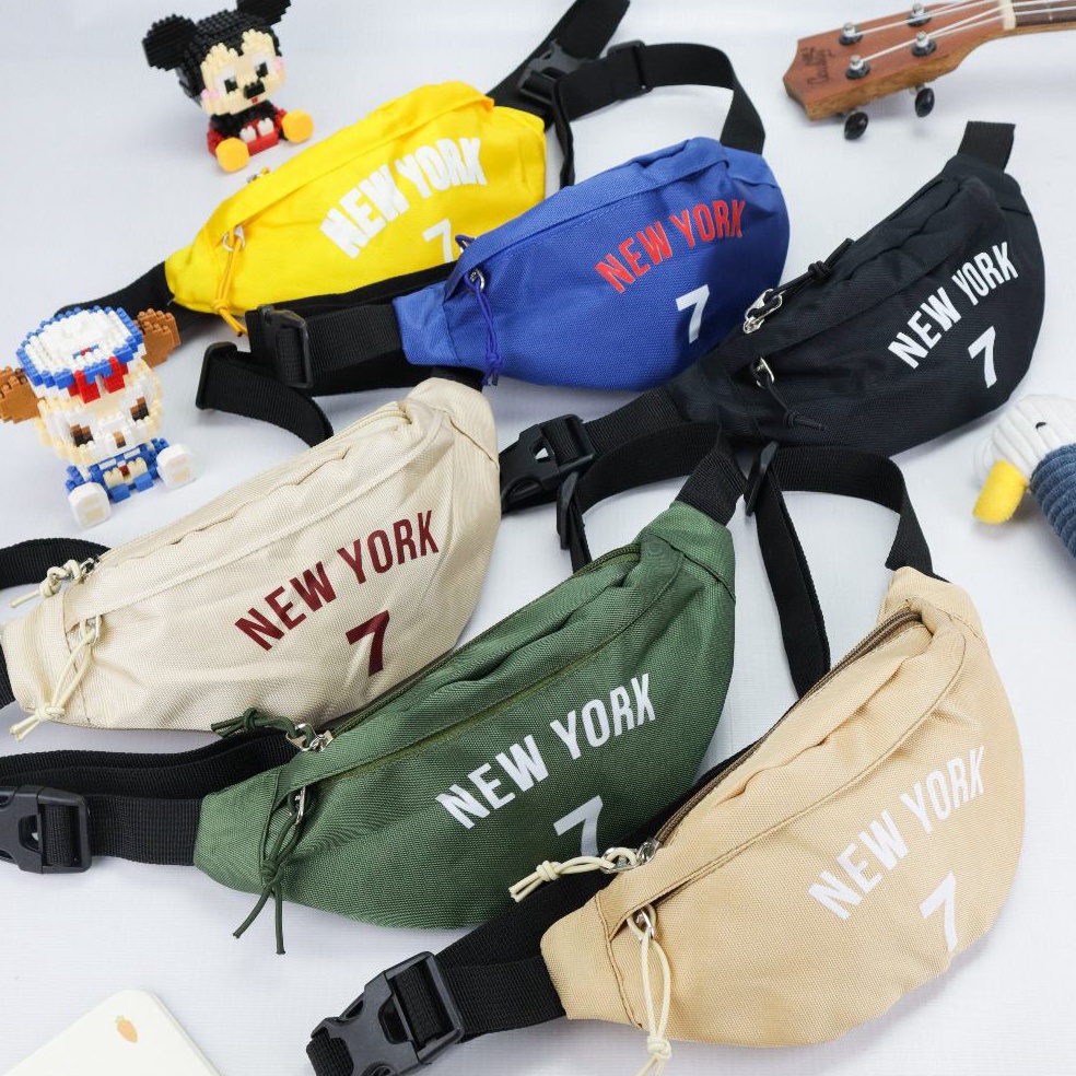 KODE J67I Kenvie Kidstuff  Sling Bag Anak Laki Laki Perempuan unisex Motif New York Fashion Waist Ba