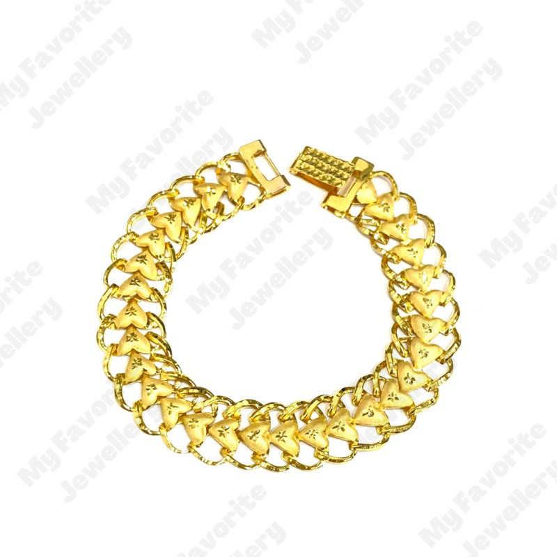 Gelang Sisik Naga Love Emas Asli Kadar 875