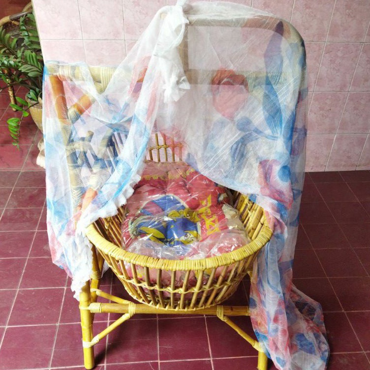 KODE C73F kelambu Kasur untuk ayunan bayi rotan