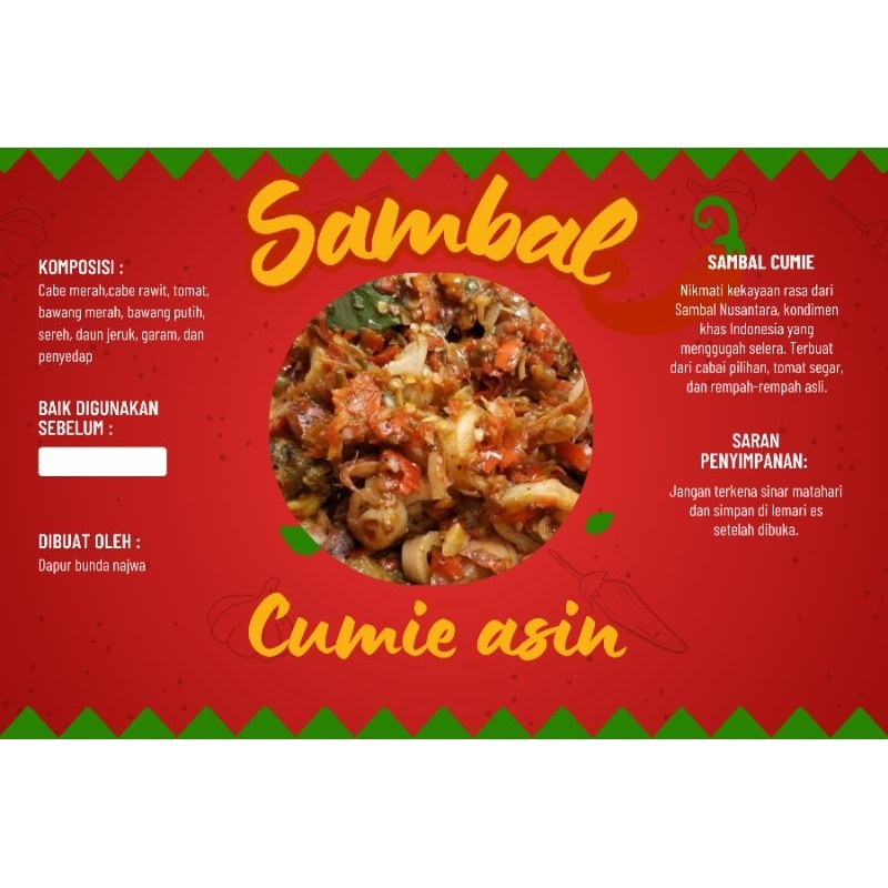 

sambal cumie asin