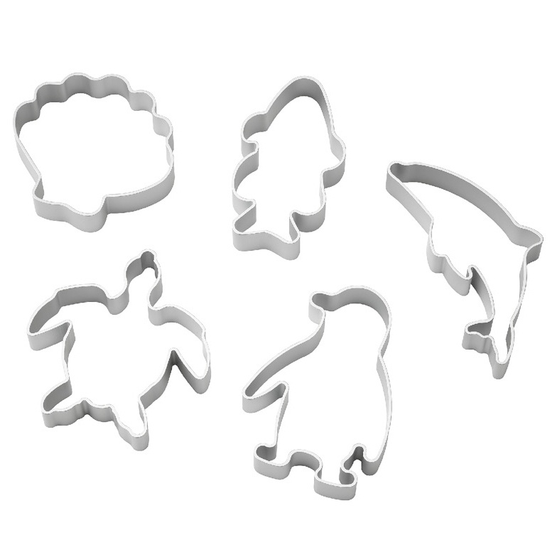 NEW VARIAN Blavingad pemotong adonan model set isi 5 aluminium cetakan Cookies cetakan kue cetakan s