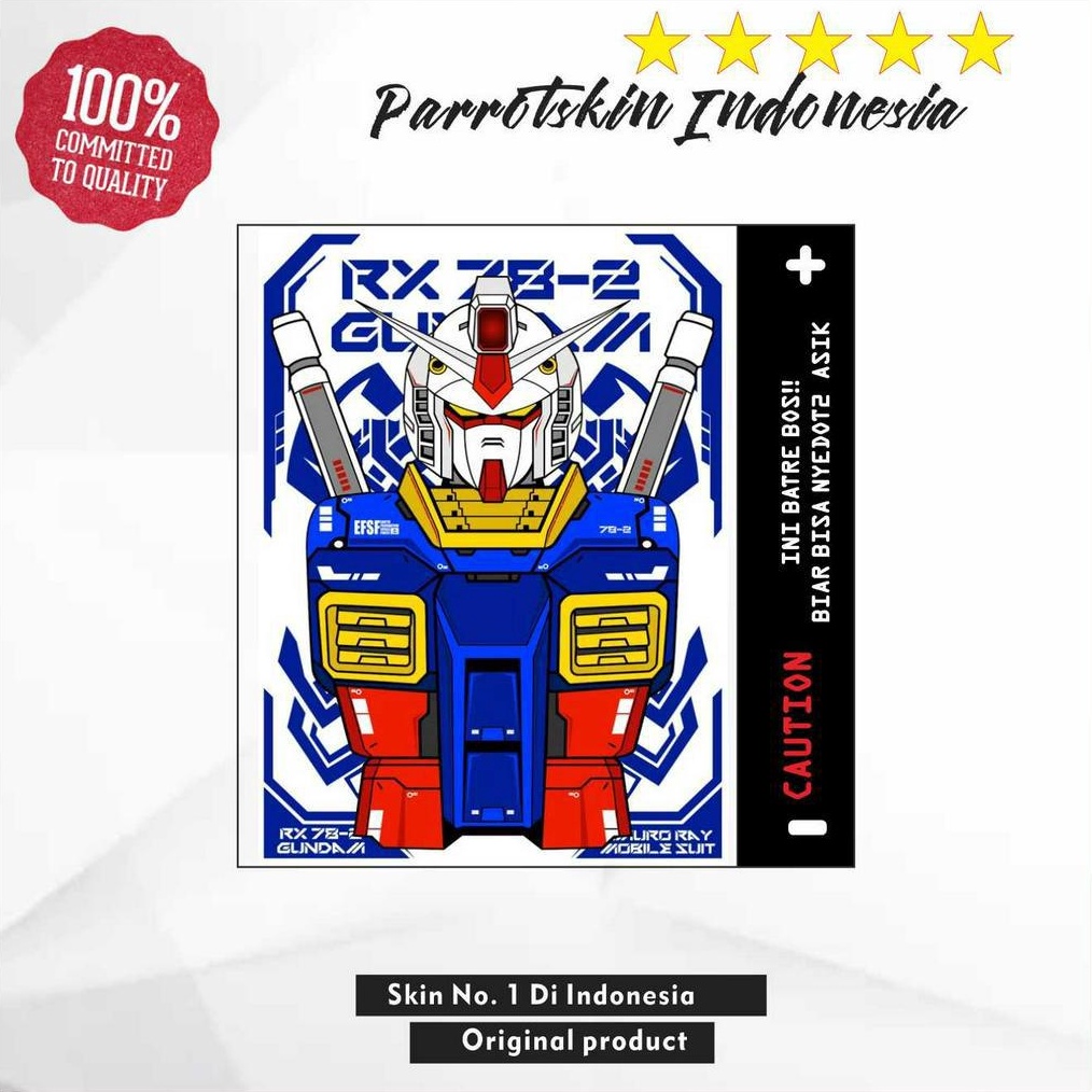 

PAKET HEMAT Stiker Satuan Garskin Wrap Baterai Gundam Edition Bisa custom