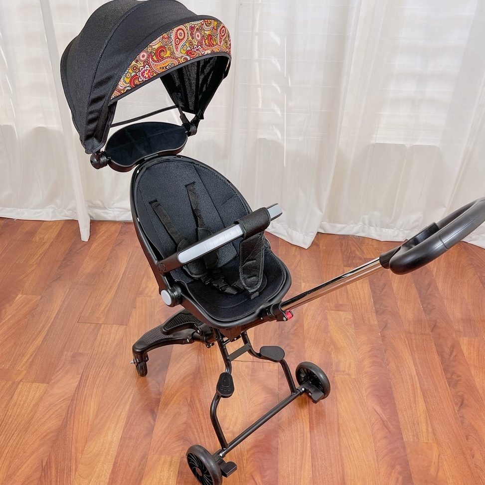 KODE L9O FLYBB Kereta Dorong Bayi Stroler Bayi Lipat Travelling Magic Stroller Baby FLYBB S22 Hitam